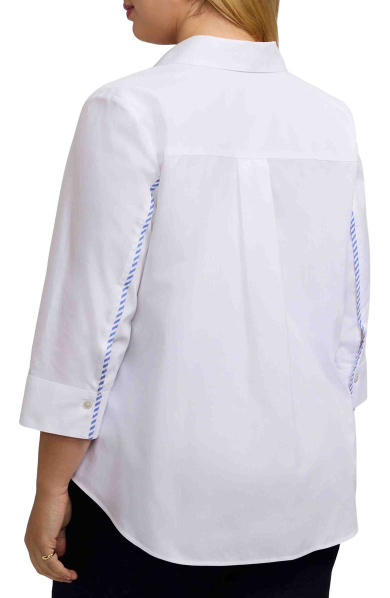 Foxcroft Marni Trim Shirt, Alternate, color, White