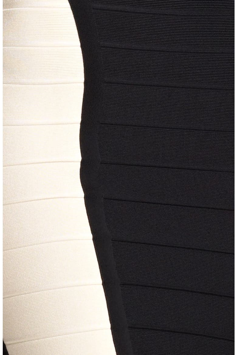 Colorblock Cutout Bandage Dress, Alternate, color, BLACK COMBO