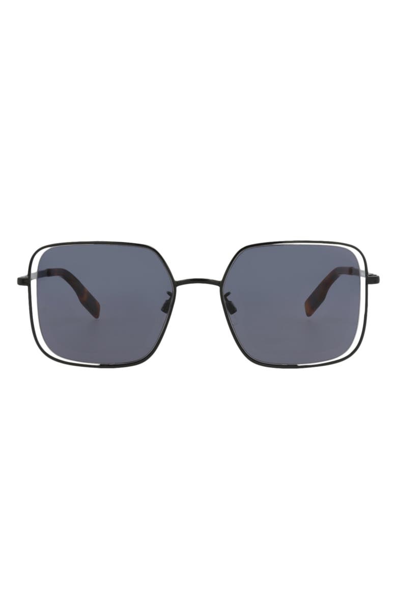 MCQ 52mm Square Sunglasses, Main, color, Black Black Grey