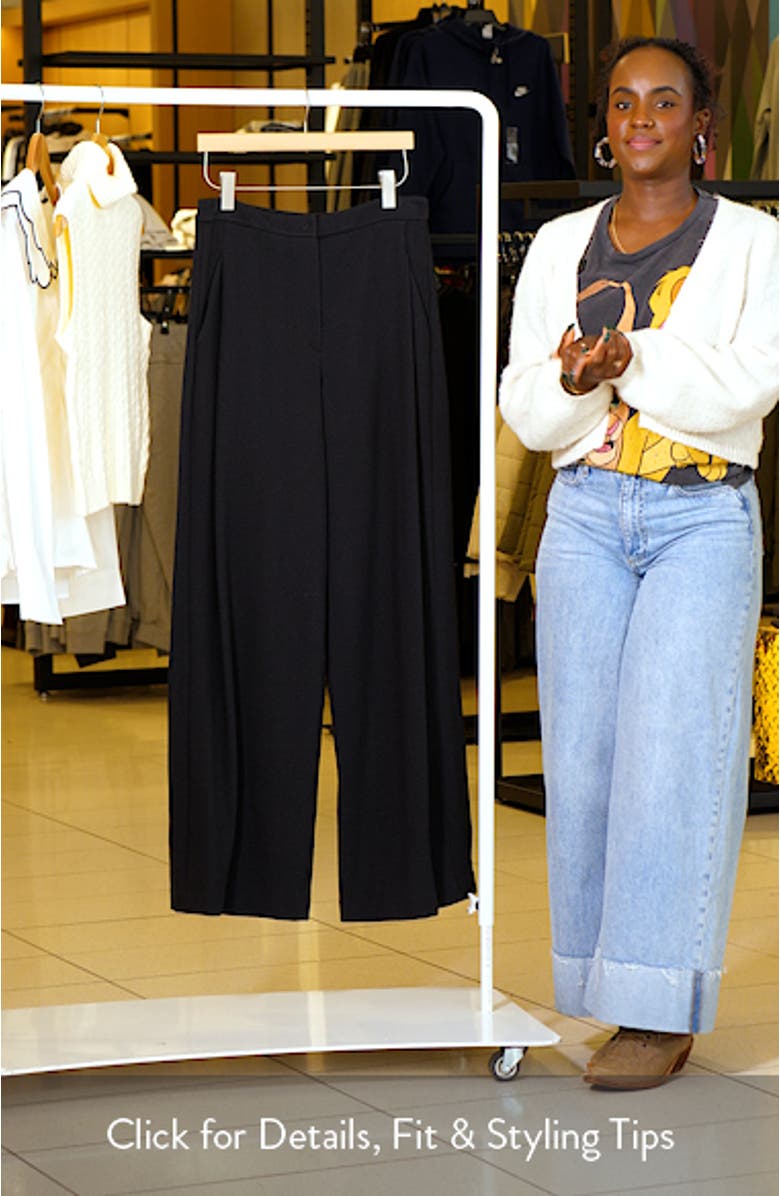 Chevron Jersey Straight Leg Trousers, sales video thumbnail