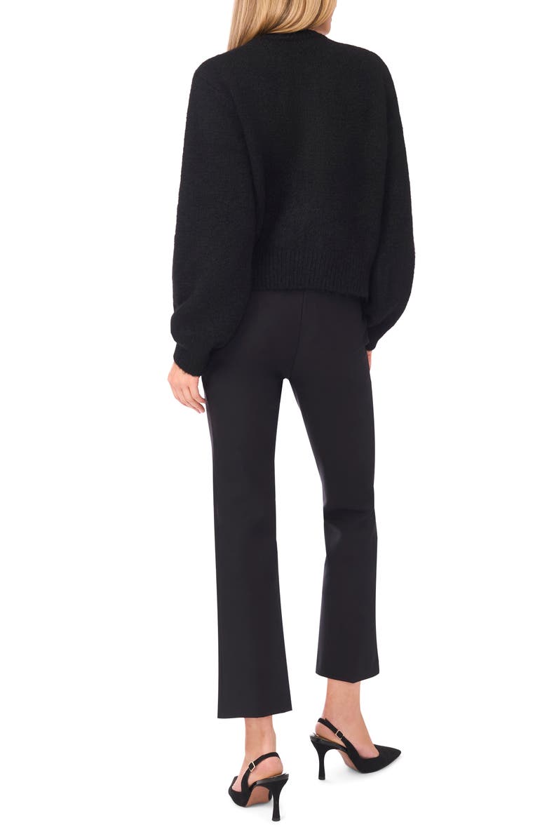 Ted Baker Fina Fuzzy Crewneck Cardigan, Alternate, color, Rich Black