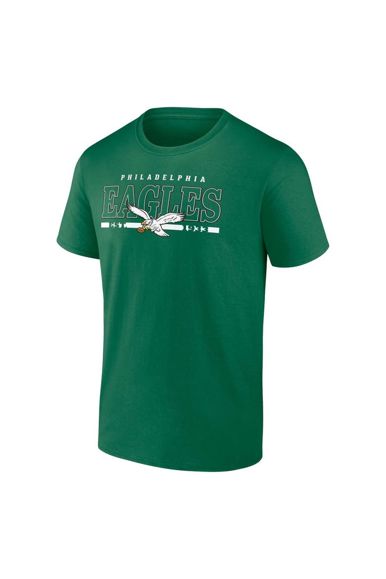 Men's Fanatics Branded Black/Kelly Green Philadelphia Eagles Throwback T-Shirt Combo Set, Alternate, color, Black