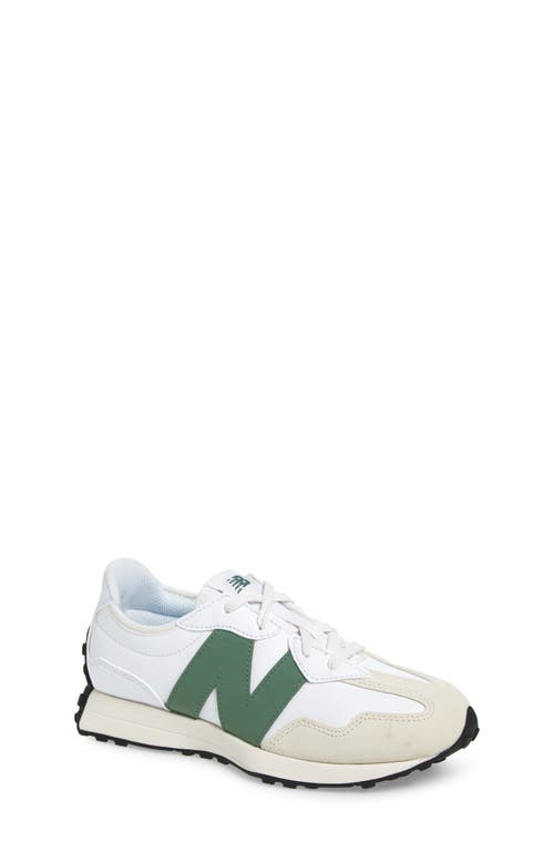 New Balance 327 Sneaker In White/dark Juniper