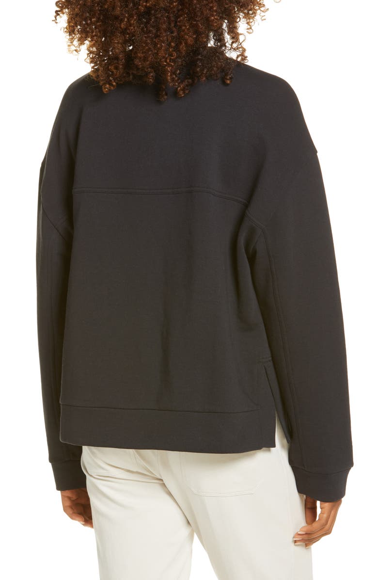 Zella Costa Side Split Crewneck Sweatshirt, Alternate, color, 