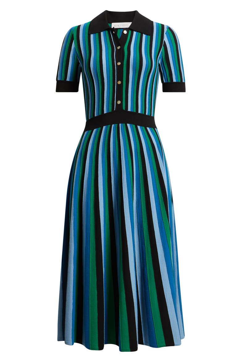 The Ana Stripe Sweater Dress, Alternate, color, NOIR/ BLUE