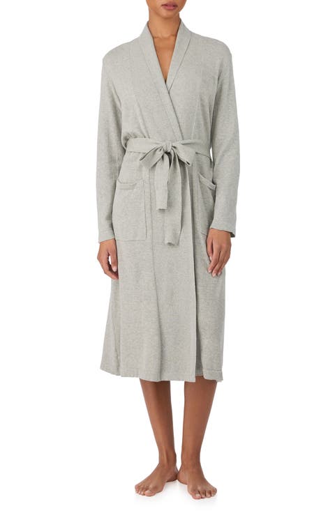 Sweater Knit Monogram Cotton & Cashmere Robe