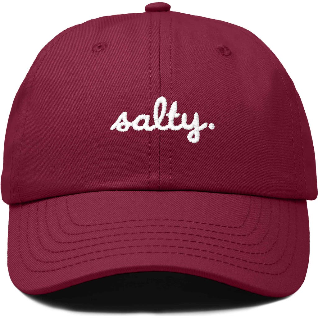 Dalix Salty Embroidered Everyday Hat In Maroon