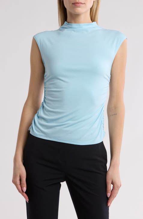 Mock Neck Sleeveless Top