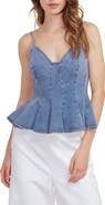 FREEMARKET Denim Peplum Top