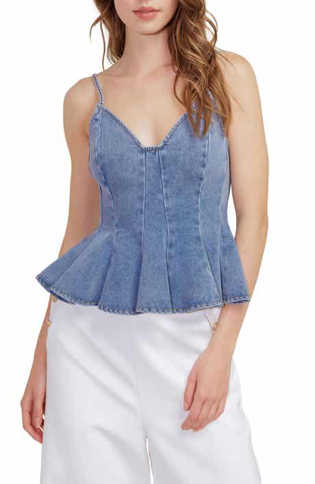 FREEMARKET Denim Peplum Top