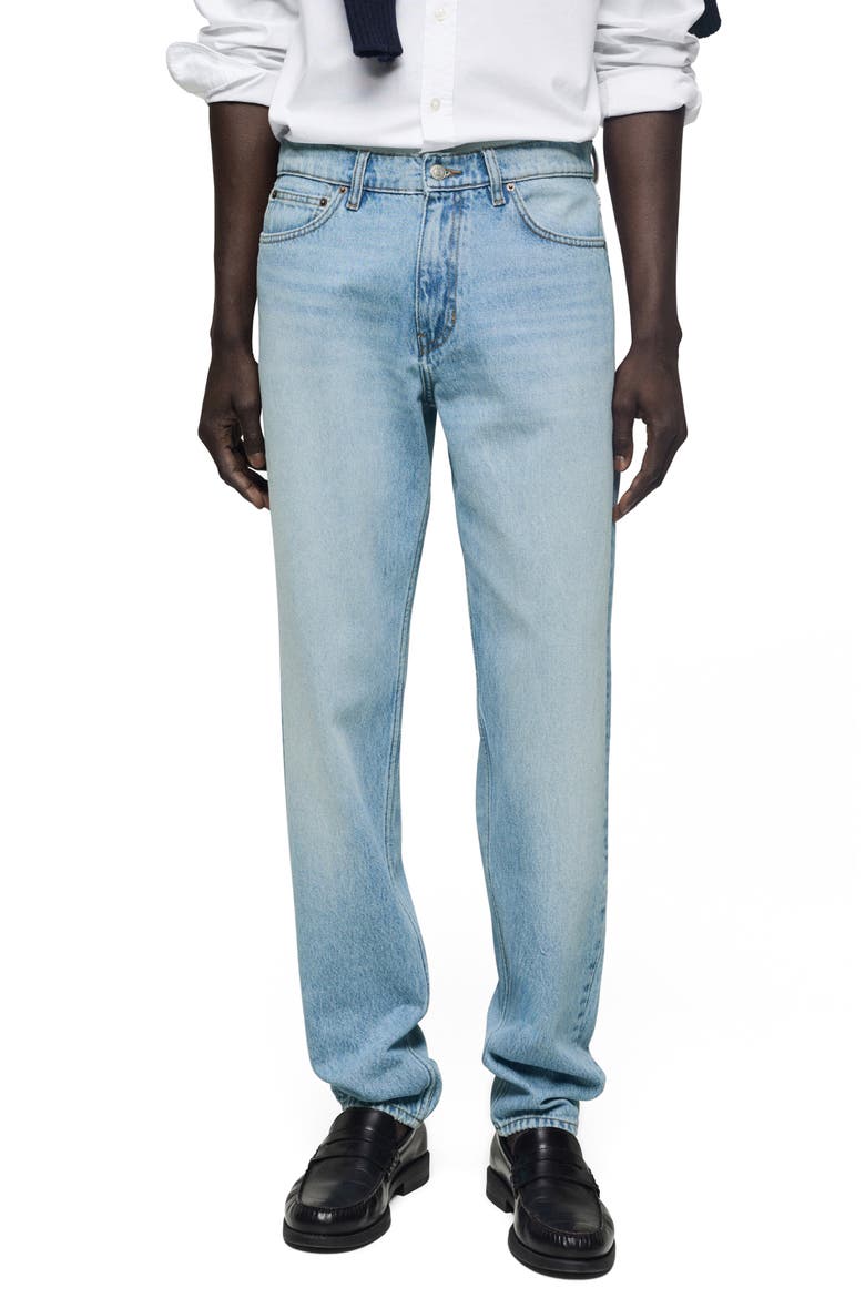 Bob Long Straight Leg Jeans, Main, color, MEDIUM BLUE