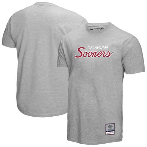 Men's Mitchell & Ness  Gray Oklahoma Sooners Elite Script T-Shirt
