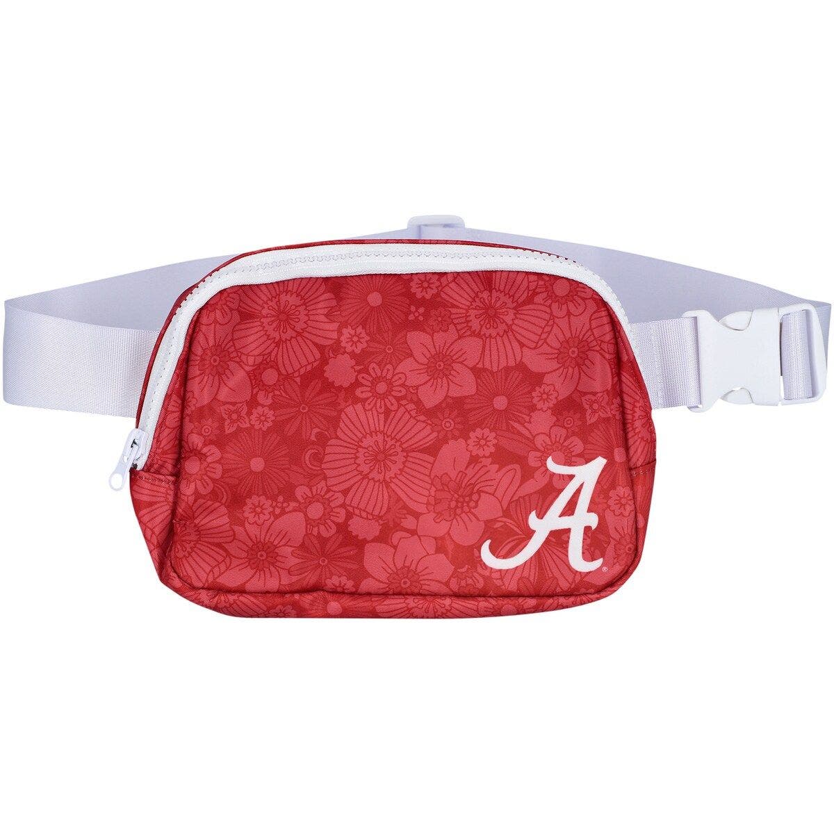 ZOOZATZ Alabama Crimson Tide Floral Print Fanny Pack, Main, color, Crimson