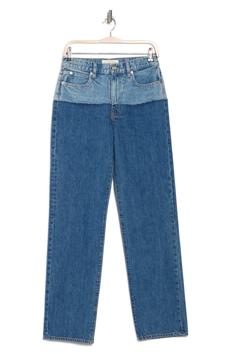 SLVRLAKE Sophie Reworked Double High Waist Straight Leg Jeans, Alternate, color, 
