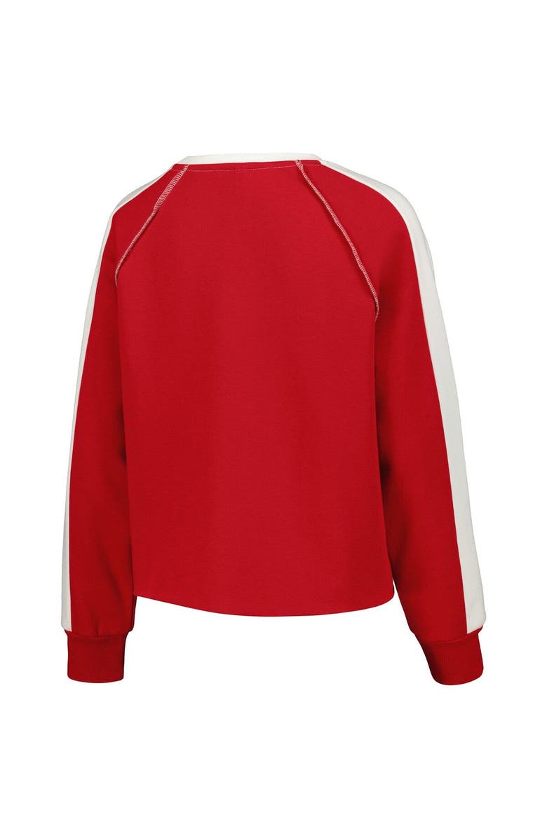 GAMEDAY COUTURE Women's Gameday Couture Cardinal Arkansas Razorbacks Blindside Raglan Cropped Pullover Sweatshirt, Alternate, color,