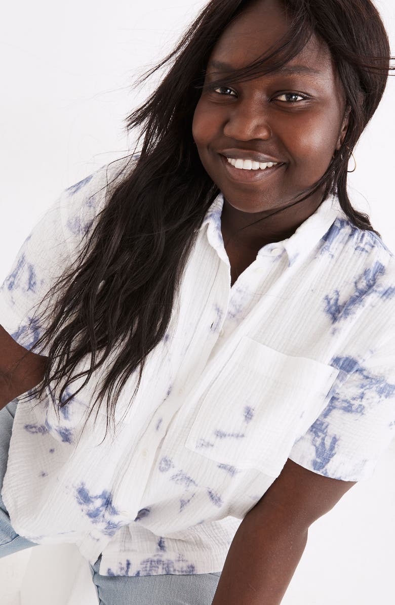 Madewell Safari Tie Dye Gauze Shirt, Alternate, color,