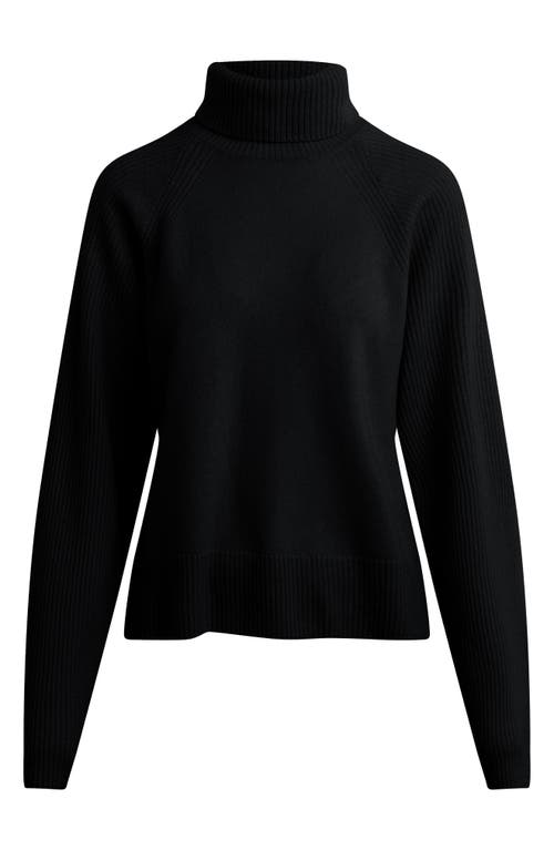 Favorite Daughter The Minimalist Cashmere Turtleneck Sweater In Black