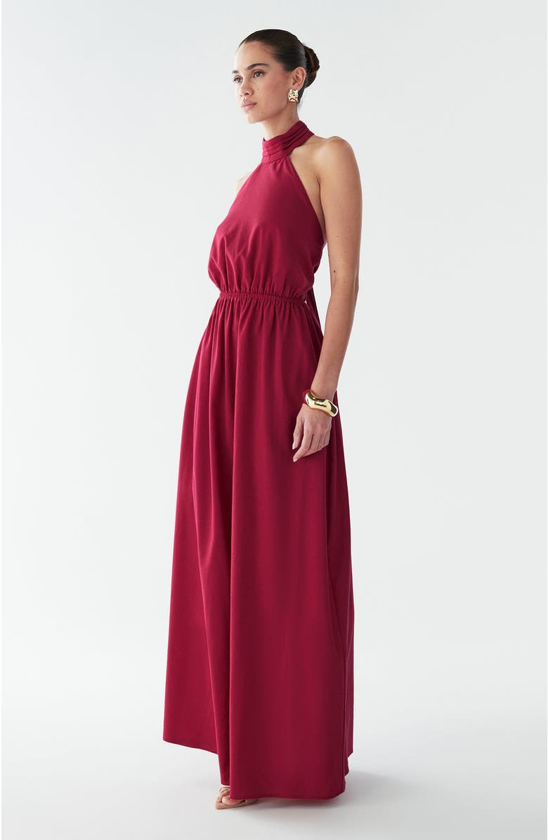 BWLDR Fay Linen Maxi, Alternate, color, Cherry