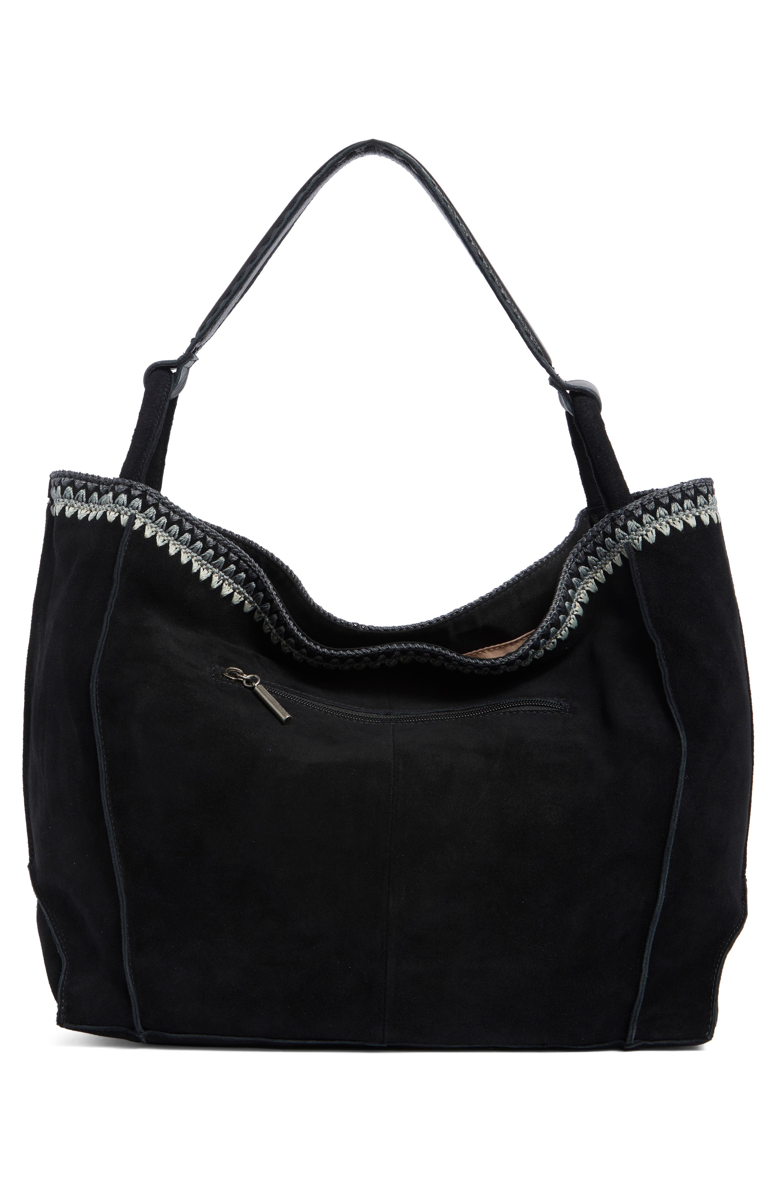 Los Feliz Large Suede Tote, Alternate, color, BLK SUD BLKT
