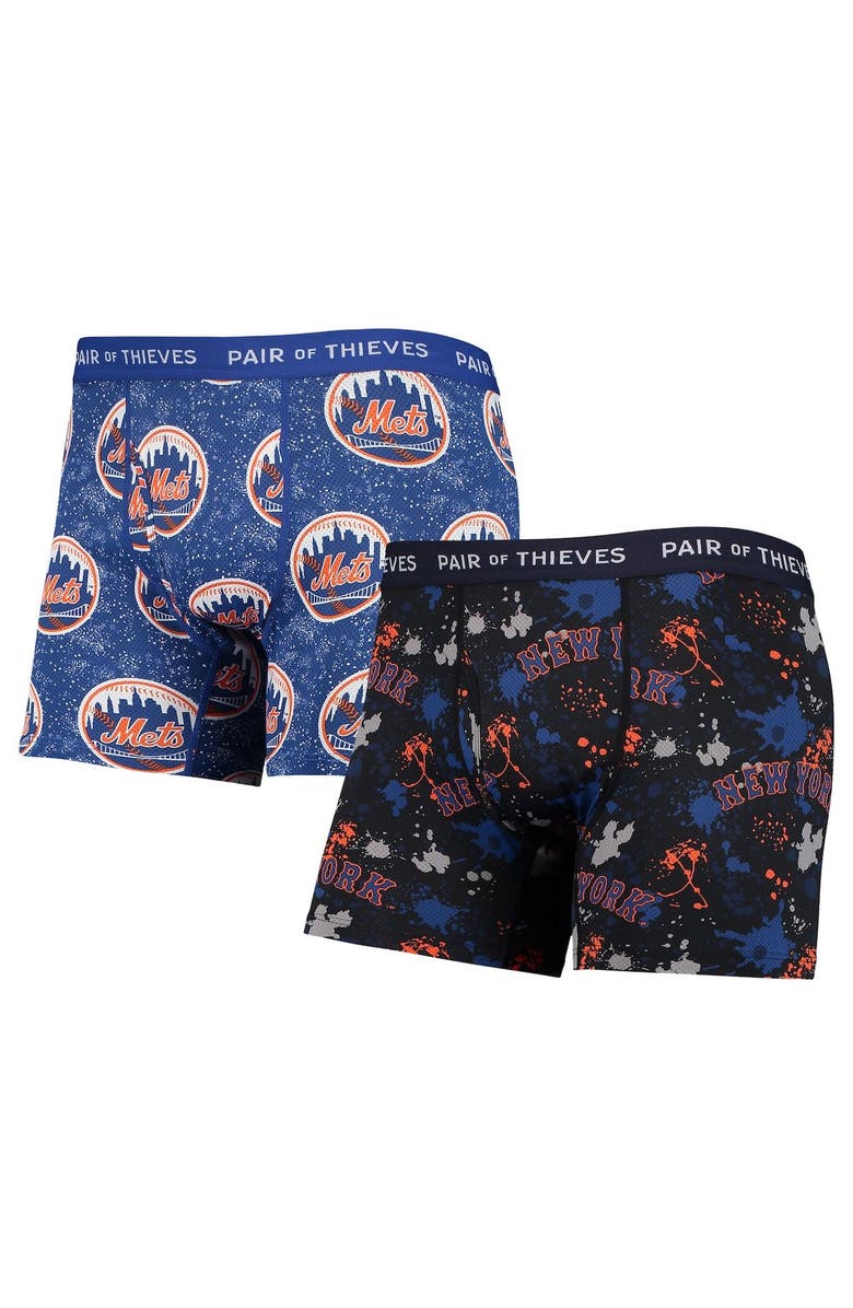 Pair of Thieves Men's Pair of Thieves Black/Royal New York Mets Super Fit 2-Pack Boxer Briefs Set, Main, color, Black