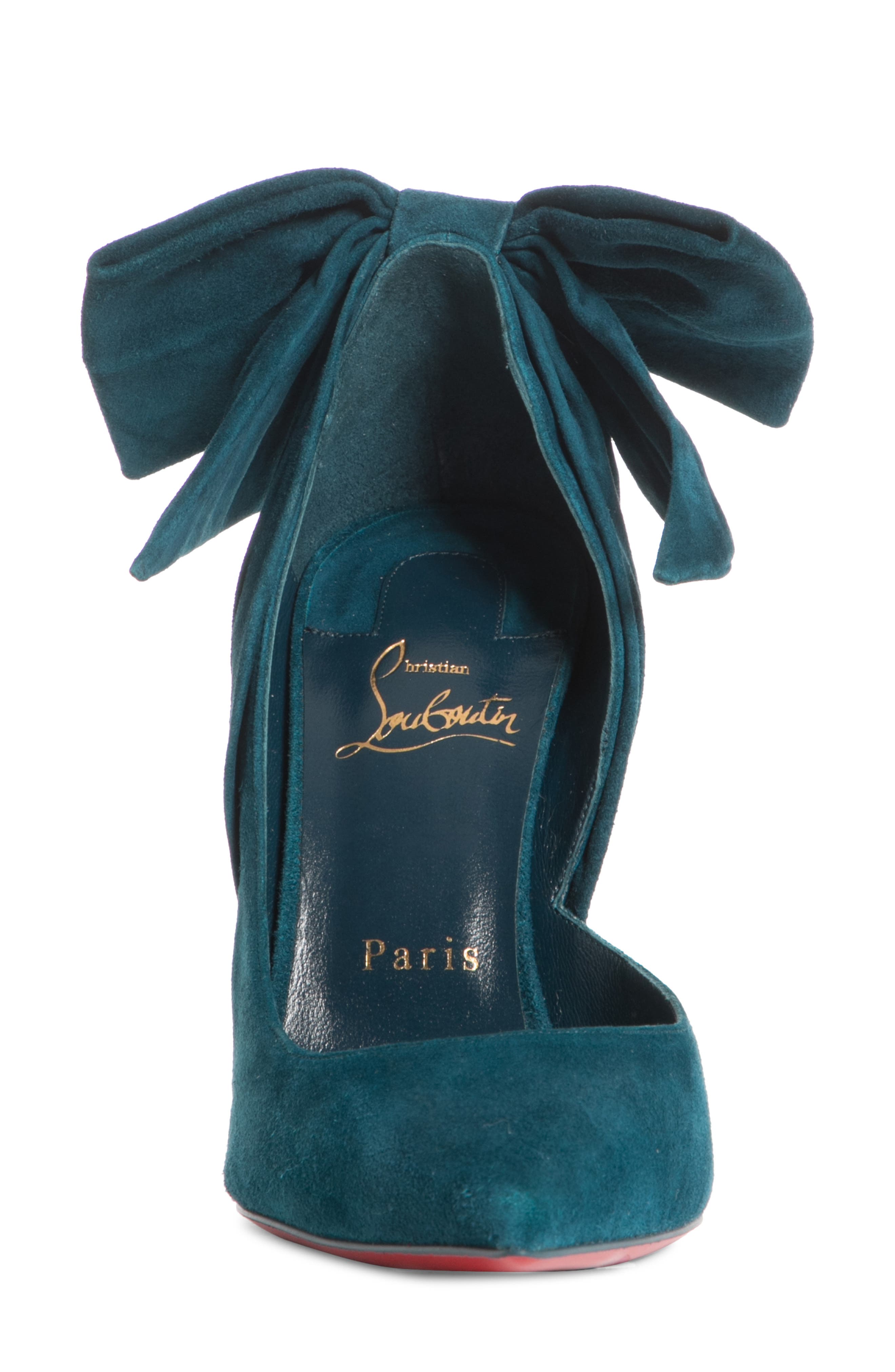 Christian Louboutin Rabakate Bow Pointed Toe Pump, Alternate, color, 