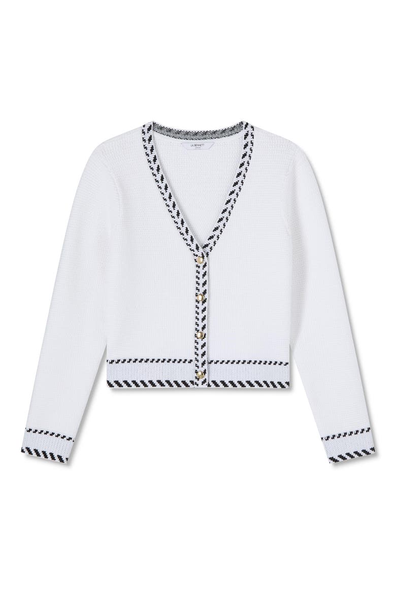 River Boxy Cotton Blend Cardigan, Alternate, color, CREAM MULTI
