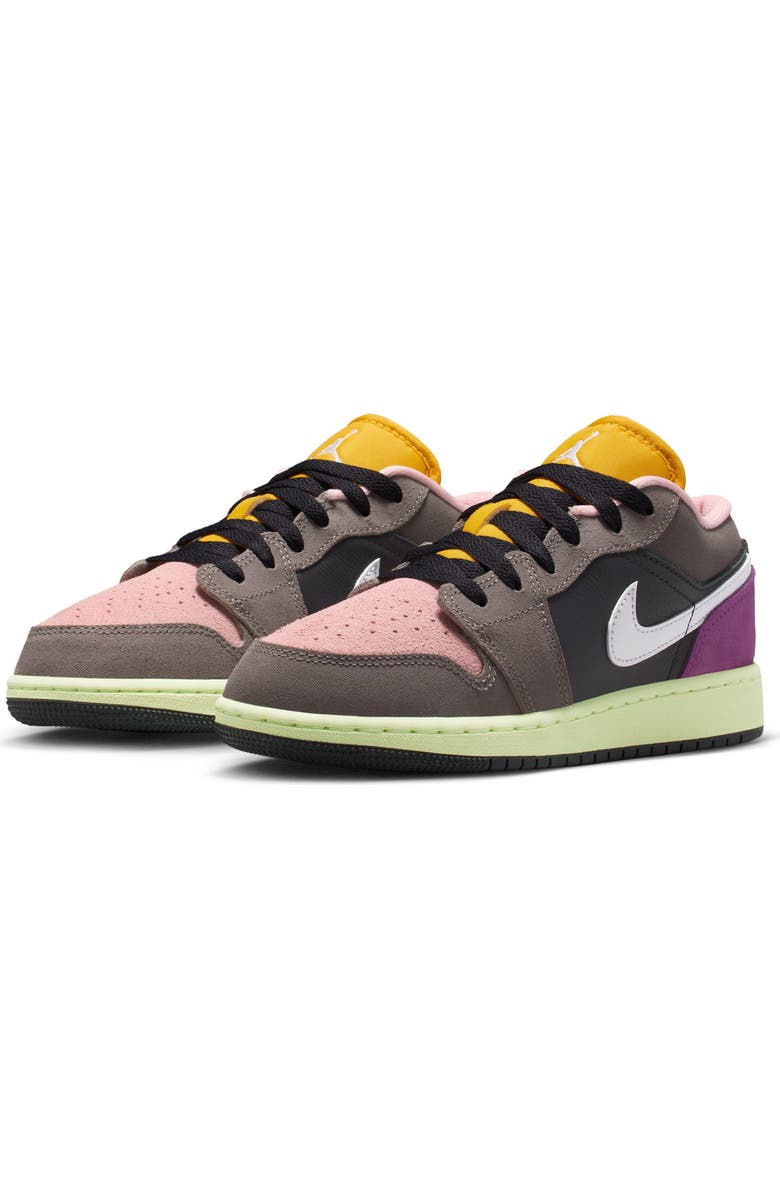 Jordan Kids' Air Jordan 1 Low Sneaker, Main, color, Oil Grey/ White/ Cave Stone