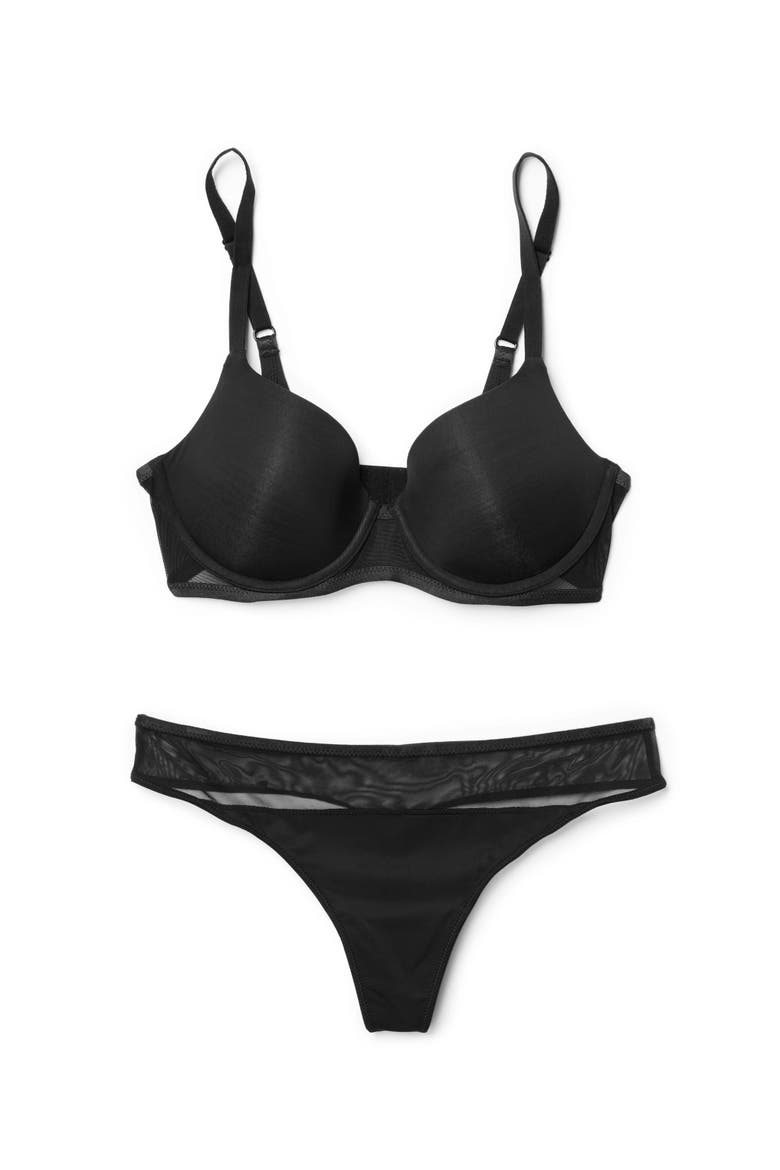 Fallon Contour Full Coverage Bra, Alternate, color, Black