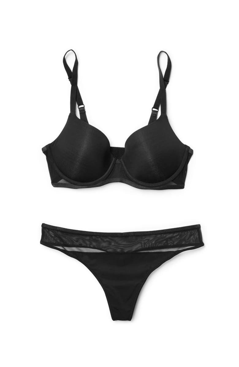 Adore Me Fallon Contour Full Coverage Bra, Alternate, color, Black