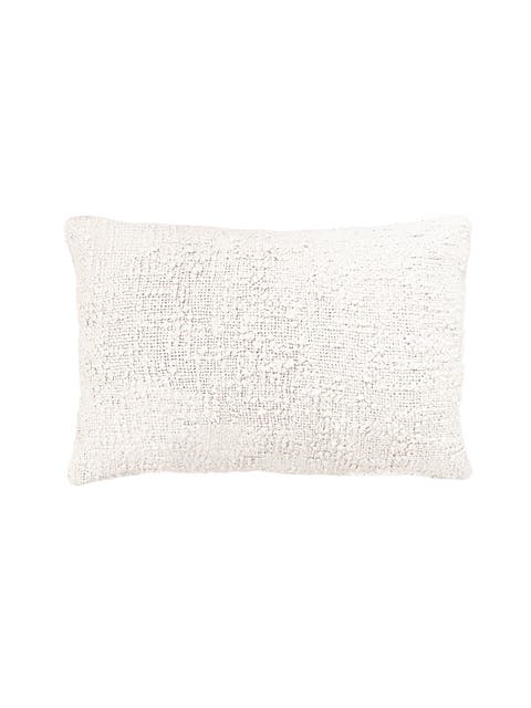 Cozy Cotton Boucle Lumbar Pillow with Down Insert