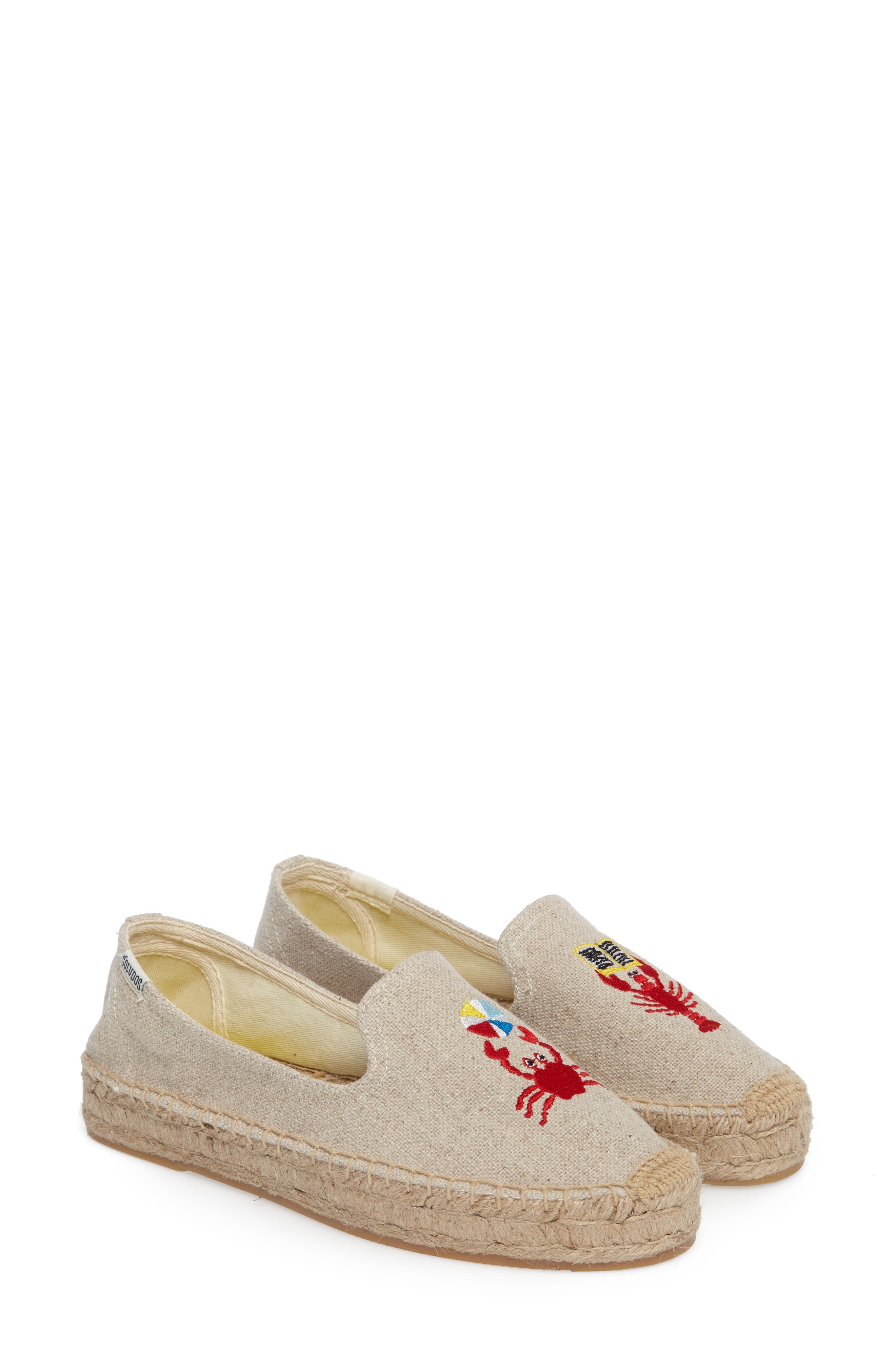 Soludos x Mary Matson Lobster & Crab Platform Espadrille, Alternate, color, 