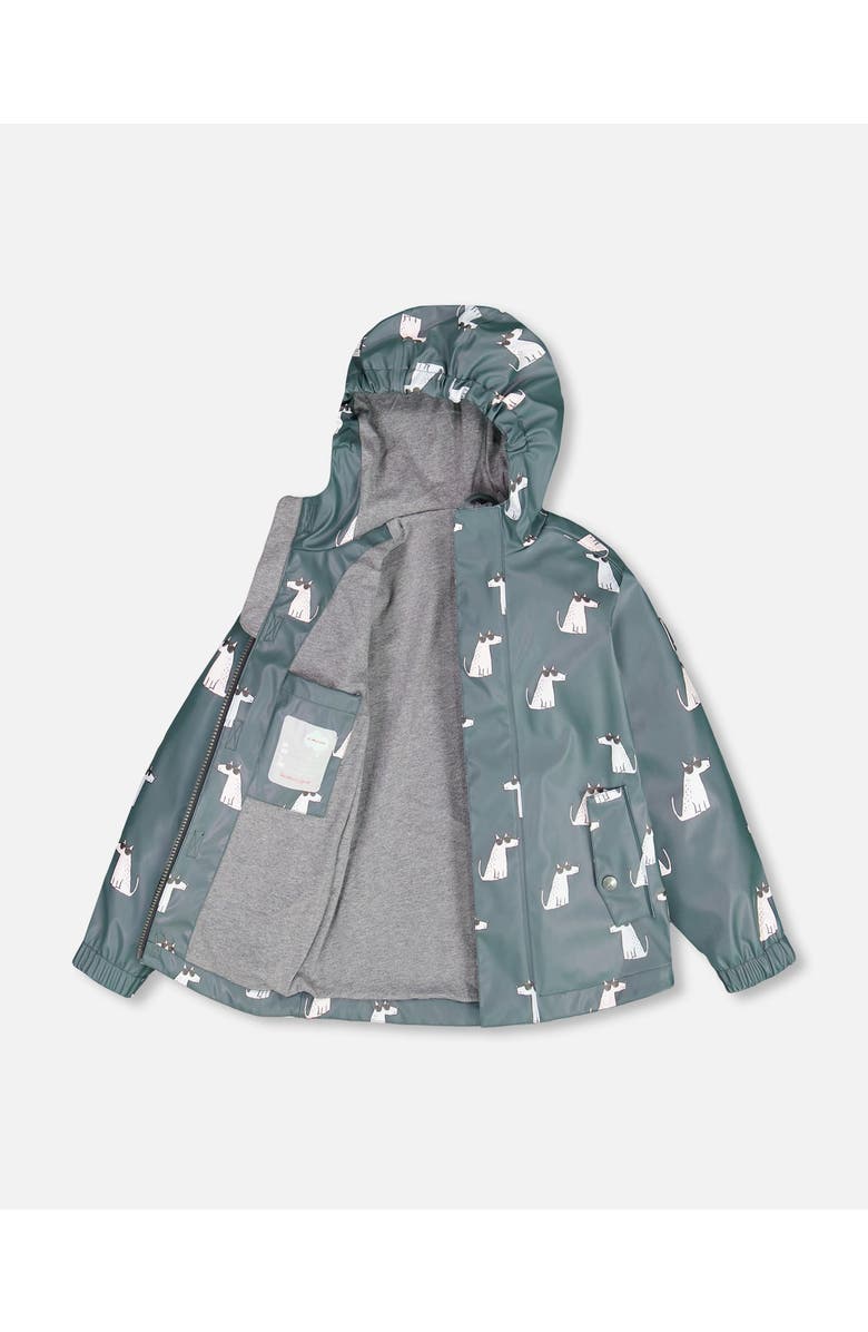 Deux par Deux Little Boy's Changing Color Rain Set Green Printed Sunglasses Dogs, Alternate, color, 