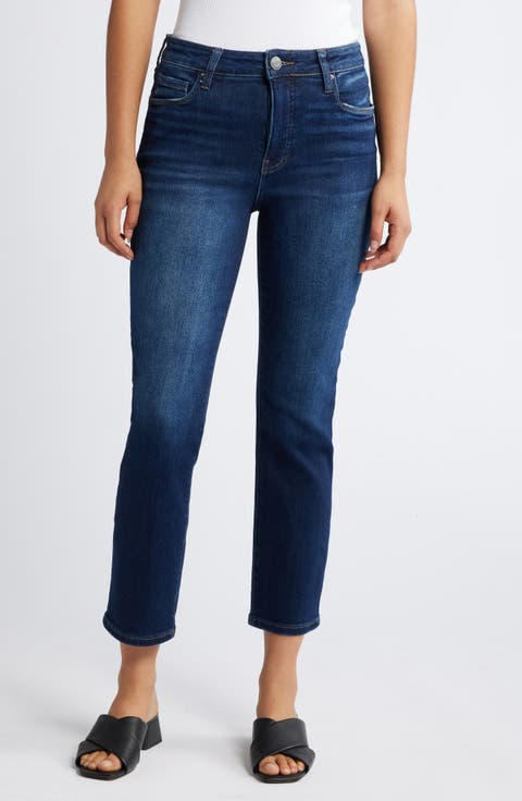 Reese Fab Ab High Waist Ankle Slim Straight Leg Jeans