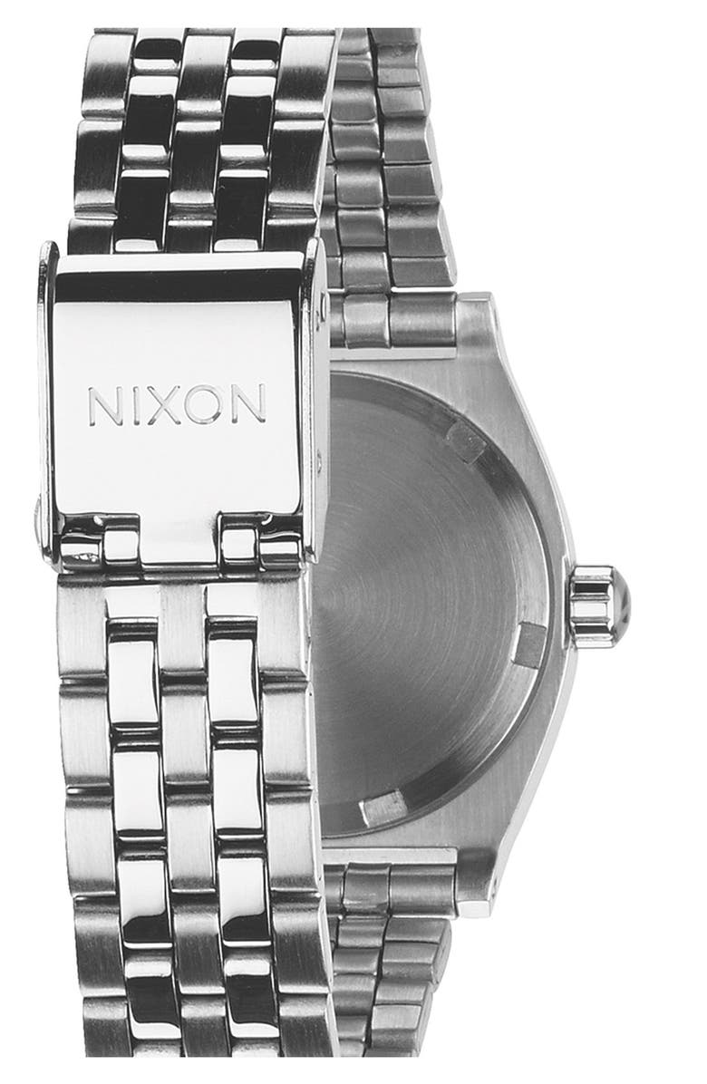 Nixon 'The Small Time Teller' Bracelet Watch, 26mm, Alternate, color, Silver