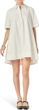 English Factory Trapeze Cotton Shirtdress