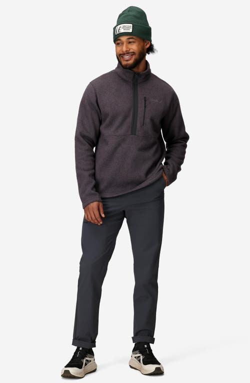 Marmot Drop Line Half Zip Fleece Jacket In Black Heather