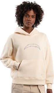 STARTER Women's Starter Cream Los Angeles Chargers Rhinestone Relaxed Hoodie