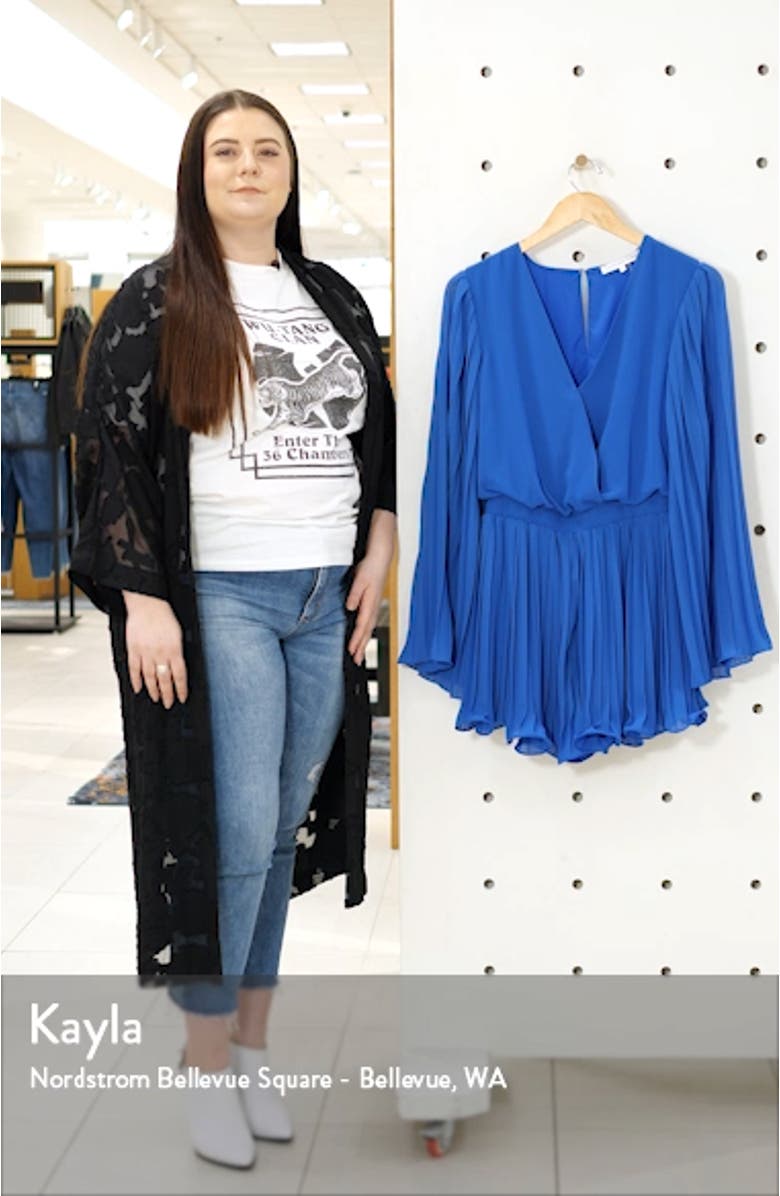 Sunburst Pleated Romper, sales video thumbnail