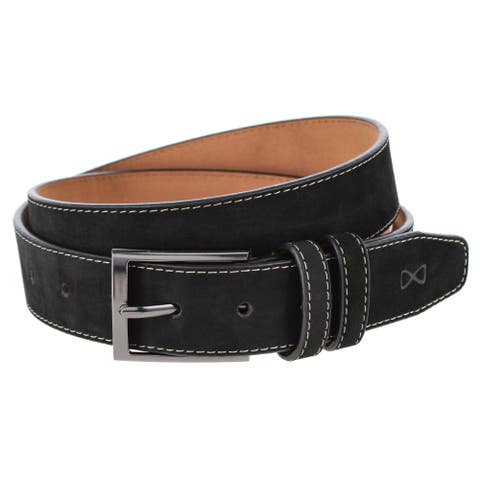 Gideon 35mm Contrast Stitch Suede Belt