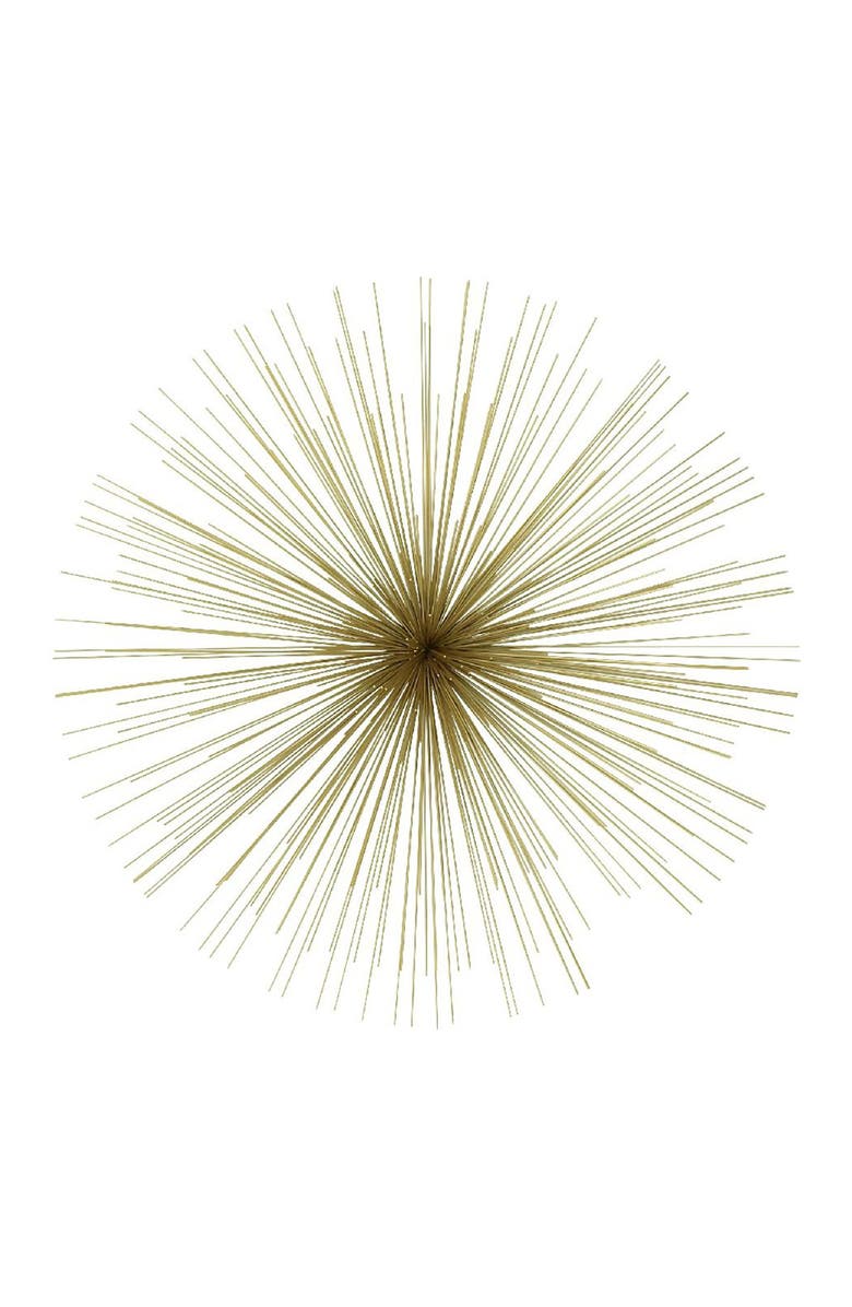 WILLOW ROW Gold Contemporary Starburst Wall Decor, Main, color,