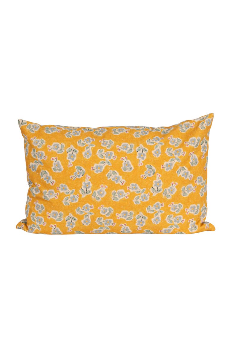 Cotton Blend Printed Pillow with Pig Image and Embroidery, Multicolor, Alternate, color, Yellow