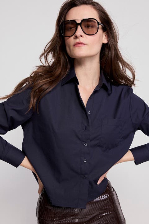 The Long Sleeve Boxy Crop Shirt