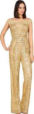 LARA New York Beaded Off Shoulder Jumpsuit