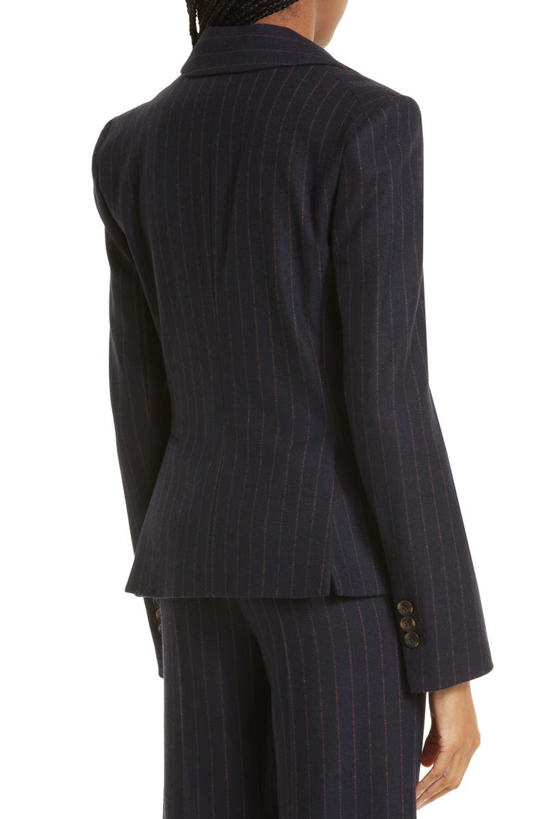 Veronica Beard Tyra Pinstripe Stretch Wool Dickey Jacket, Alternate, color, 