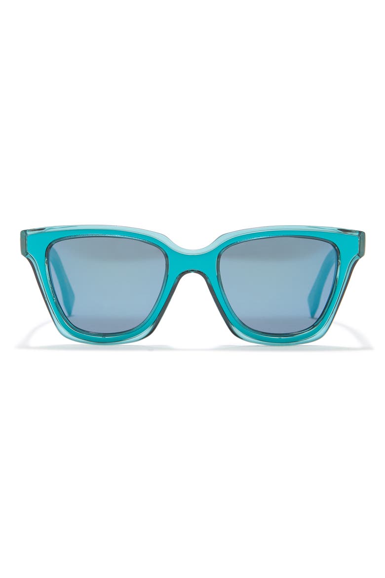 50mm Retro Square Sunglasses, Main, color, TURQUOISE