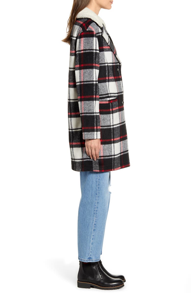 Levi's<sup>®</sup> Wool Top Coat with Faux Shearling Collar, Alternate, color, 