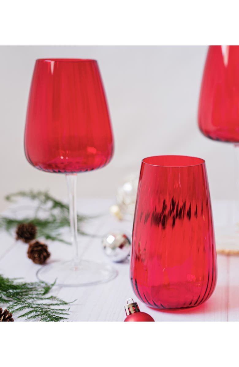 VIETRI Francesca Water Glass, Alternate, color, Red
