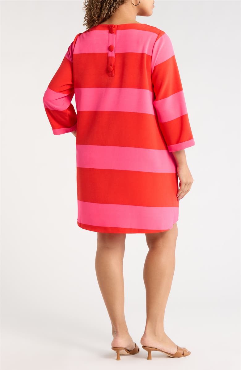 SUGARLIPS Lolli Stripe Lonna Shift Mini Dress, Alternate, color, Fuchsia-Red