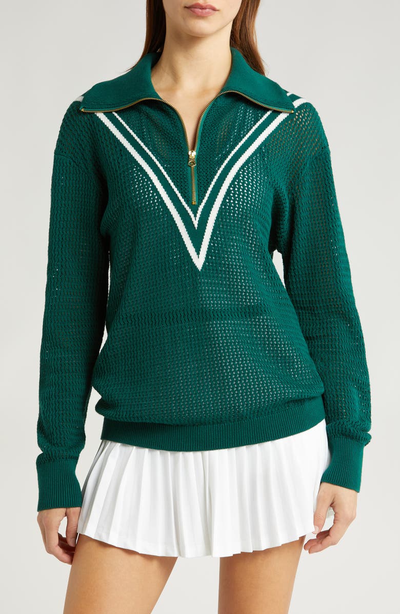 Varley Savannah Open Knit Half Zip, Main, color, 