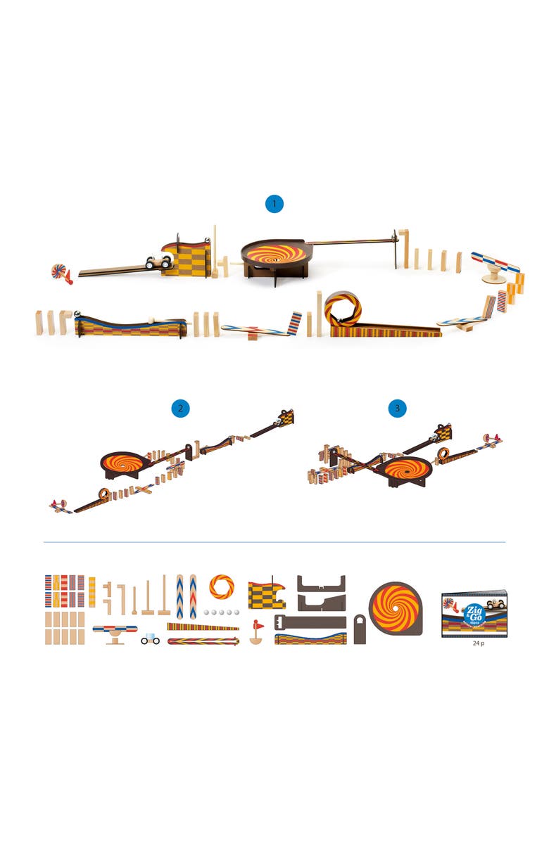 Djeco Zig & Go 45-Piece Action Reaction Set, Alternate, color, Multi